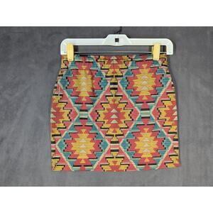 Women's Nollie Skirt Medium Mini Southwestern Aztec Tribal Vintage